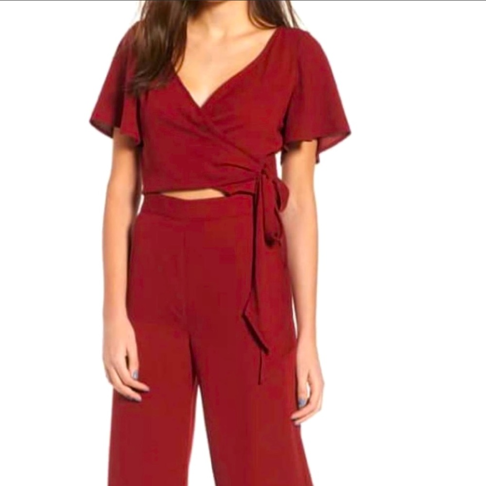 Leith Nordstrom Maroon Jumpsuit